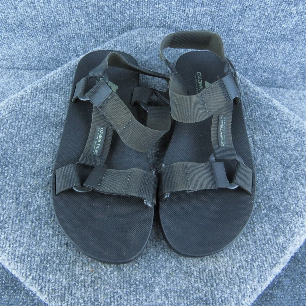 Ozark Trail  Men Sport Sandals Black Synthetic‎ Hook & Loop Size 11 Medium